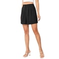 thumbnail image 5 of Asklazy Women's Summer Dressy Casual Elastic Waist Wide Leg Suit Tailored Shorts Comfy Elagant Work Trouser Shorts，US Size,Black，S, 5 of 10