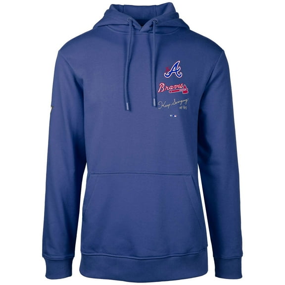 Men's Levelwear Royal Atlanta Braves City Connect Podium Baseline Pullover Hoodie