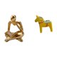 thumbnail image 1 of Figura de lector abstracto, figura humana, decoración de escritorio, estatua sueca elaborada en resina y madera, adecuada para estanterías de oficina, 1 of 8