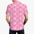 thumbnail image 3 of Balery Breast Cancer Awareness (3) Printed Men’s Short Sleeve Polo Shirt, Midweight Men's Shirt,Golf Polo shirts -Large, 3 of 8
