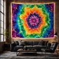 thumbnail image 6 of Multicolored Tie Dye With Spiral, Mystical Fantasy for Space Lovers, Galaxy Room Decor Room Accent, Housewarming Gift, Tapestry Wall Hanging for Bedroom and Dorm, 6 of 7
