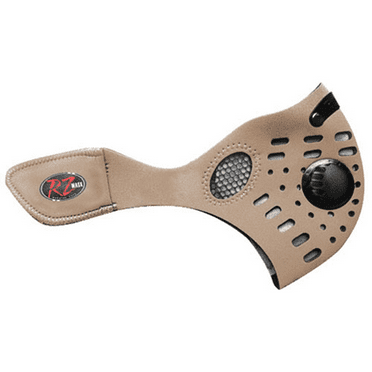 RZ Mask M1 Neoprene Air Filtration Face Mask with Carbon Filters for Woodworking, Large, Natural