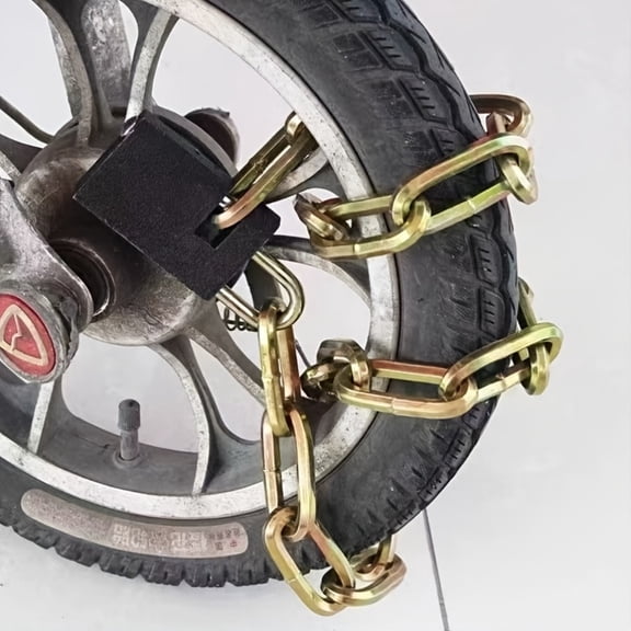 Heavy Duty Chain Lock with Padlock, 3ft Hardened Steel Security Chain with 2 Keys, Anti-Theft Bike Lock Chain for Bicycle, Motorcycle, Gate, Fence, Garage & Outdoor Equipment