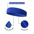 thumbnail image 4 of Toptie 6 Pieces Sweat Headbands Sport Cotton Terry Cloth Headbands-Mixed, 4 of 7