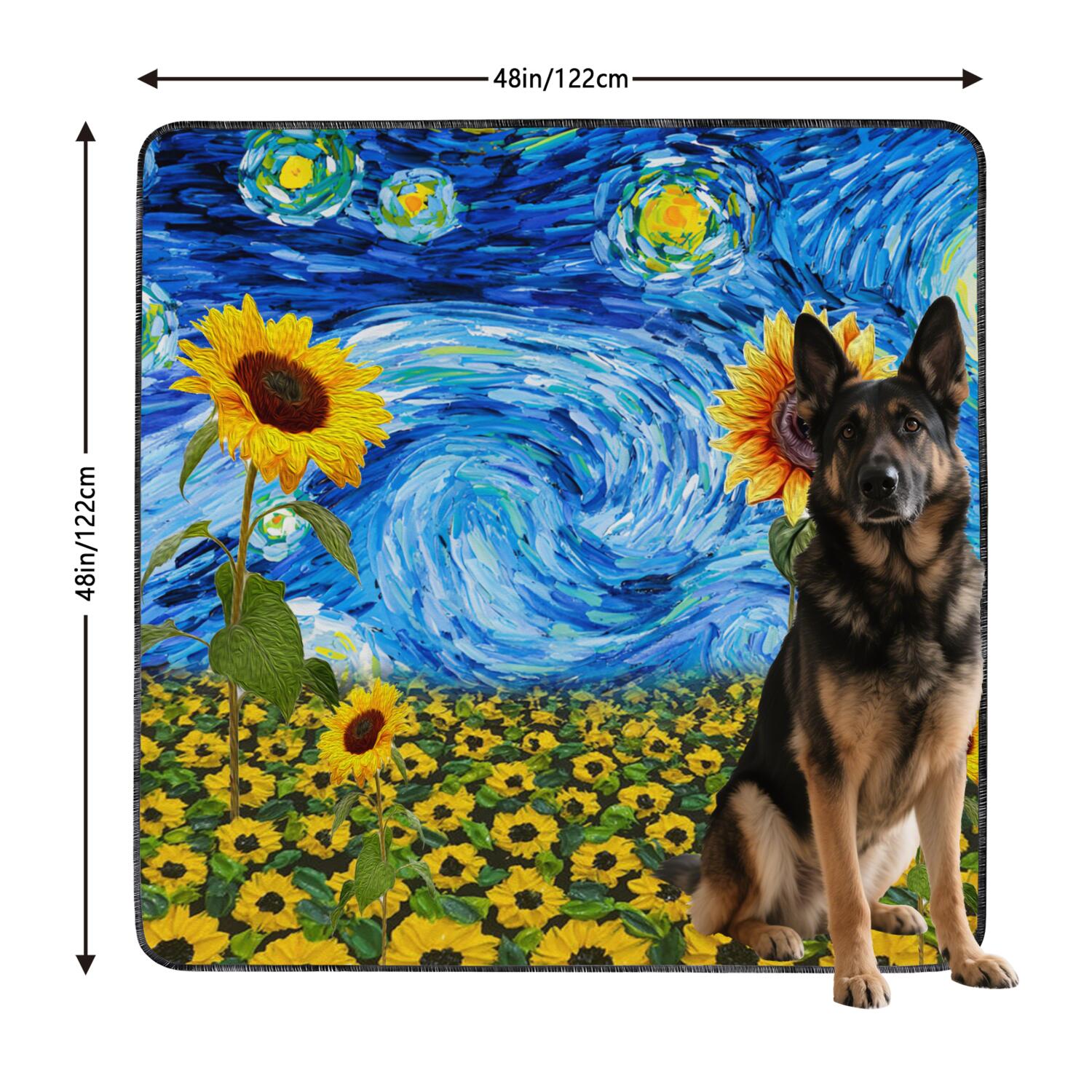 Extra Large Floral Design Washable Dog Pads 2-Count, 48x48 Inch Reusable House Training Mats, Highly Absorbent Puppy Potty Pad for Large Indoor Areas