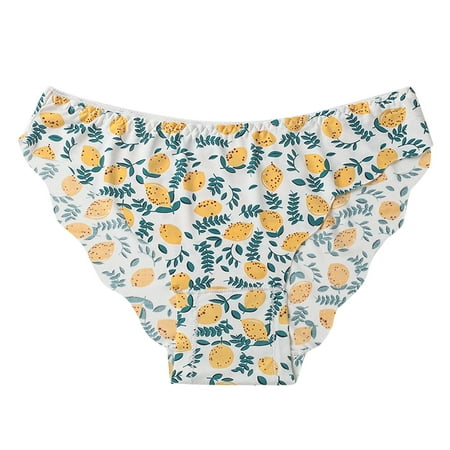 

Zuwimk Panties For Women Thong Womens Cotton Underwear High Waist Postpartum Care Panties Soft Breathable No Muffin Briefs for Ladies Yellow XL