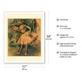 thumbnail image 2 of Dancer with a Fan - From an Original Color Painting by Edgar Degas c.1890 - Fine Art Matte Paper Print (Unframed) 11x14in, 2 of 4