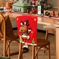 thumbnail image 1 of Nomeni Protection de Meubles Chaise de Noël Chapeau de Père Noël Rouge Housses de Chaise de Noël pour Table de Restaurant de Noël Décoration de Vacances, 1 of 4