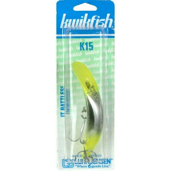 Luhr Jensen K15 Rattlin' Kwikfish, Silver / Chartreuse