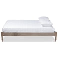 thumbnail image 2 of Allora Mid-Century Wood Platform King Bed in Weathered Gray, 2 of 9