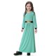 thumbnail image 3 of TH603 Vestido largo de niña musulmana Tela de seda de leche Burka Ropa de niña árabe (Verde 90), 3 of 5