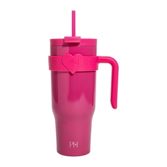 Paris Hilton 40 oz Tumbler with Handle, Raspberry Metallic
