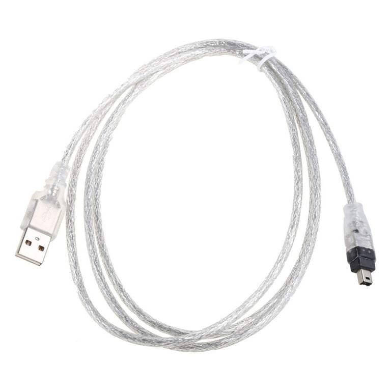 Data Cable iEEE 1394 4 Pin USB Mini Plug Firewire Cord DV - Walmart.com