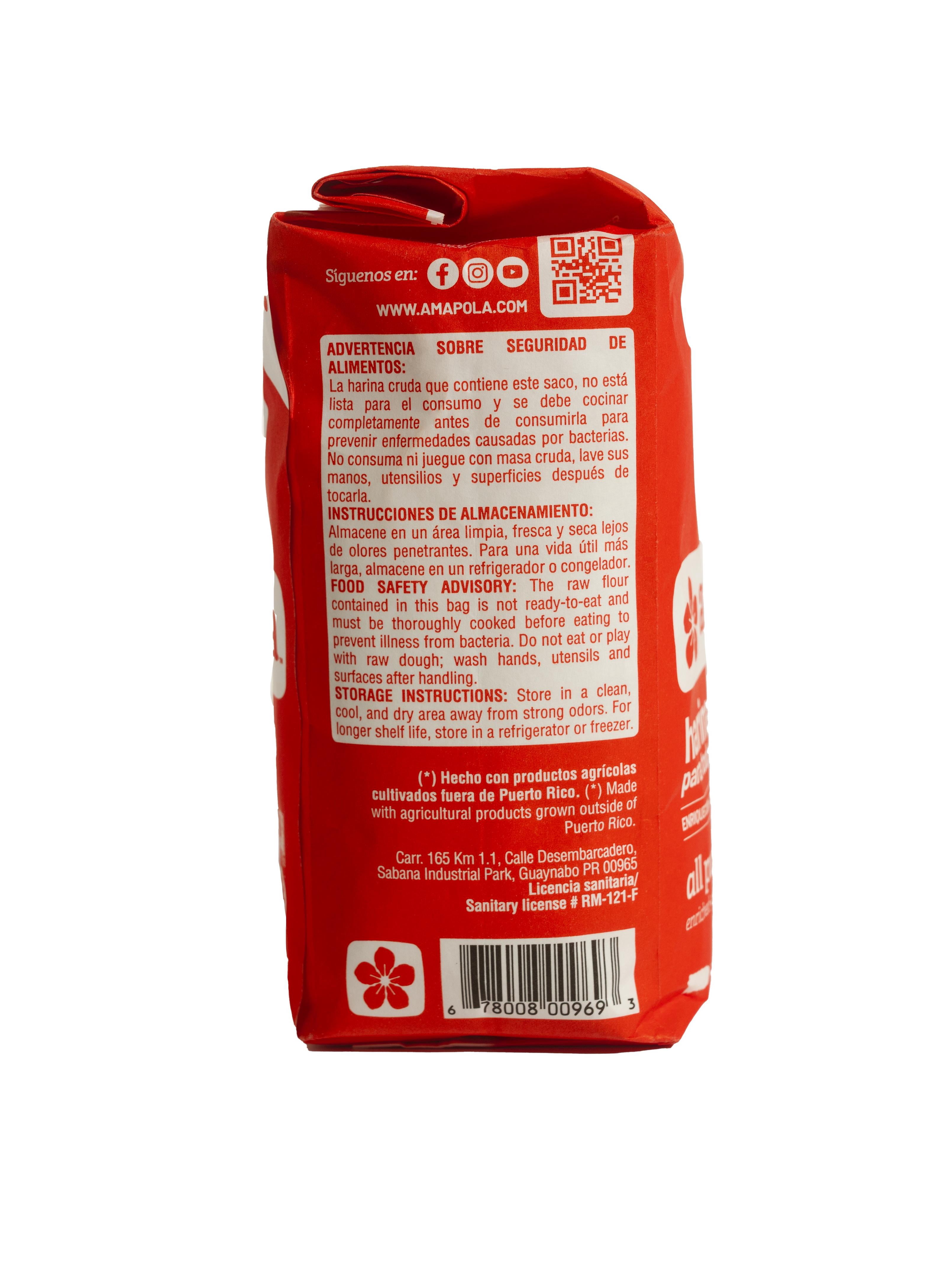 (3 pack) Amapola Harina de Trigo All Purpose Flour Dry Mix Bag - 2lbs