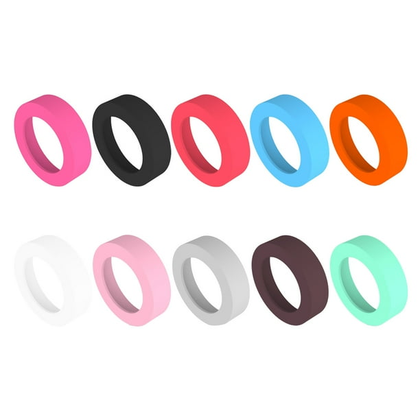 10 posavasos redondos de silicona con funda protectora para botellas de agua (colores variados, grande)