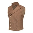 thumbnail image 5 of Cloudstyle Men's Solid Color Double-breasted Vest, 5 of 10