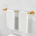 thumbnail image 7 of Gzxs Adjustable 15.8 to 27.6 Inch Single Towel Bar for Bathroom, Expandable SUS304 Stainless Steel Bath Towel Holder, Wall Mount with Screws Towel Bar Rod Hotel Style, Gold, 7 of 7