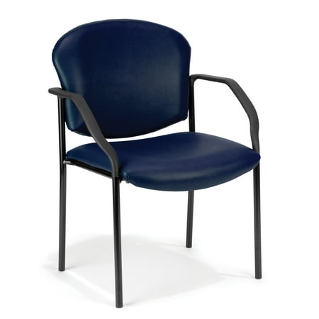 OFM Manor Series Guest and Reception Chair with Arms, in Navy (404-VAM-605)