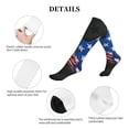 thumbnail image 5 of Sikiie Shark With USA Flag 1 Pairs Compression Socks for Men and Women 15-20 mmHg Running Support Socks, 5 of 7