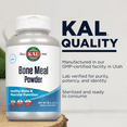 thumbnail image 4 of KAL Bone Meal Powder, Calcium Magnesium Supplement, Bone Health, Muscle Function and Nerve Health, Sterilized and Edible, Unflavored, Made Without Soy or Dairy, 60-Day Guarantee (Approx. 37 Serv, 8oz), 4 of 7