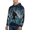 thumbnail image 3 of Haiem Moon Wolf Warrior Patterned Men's Hoodie with Kangaroo Pocket - Ideal Pullover Sweatshirt for Daily Wear, Travel, and Home-Medium, 3 of 7