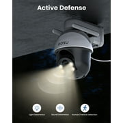 AOSU Solar Security Camera,2PCS 5MP Wireless Outdoor Cameras,360° Surveillance,Auto Track, Human/Vehicle Detection,works with Alexa/Google Assistant