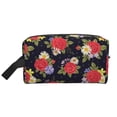 thumbnail image 2 of Uemuo Red Rose Flower Pattern Portable Toiletry Bags with Handle, Waterproof travel Make up Bags for Women, Large Capacity Travel Cosmetic Bags, 2 of 9