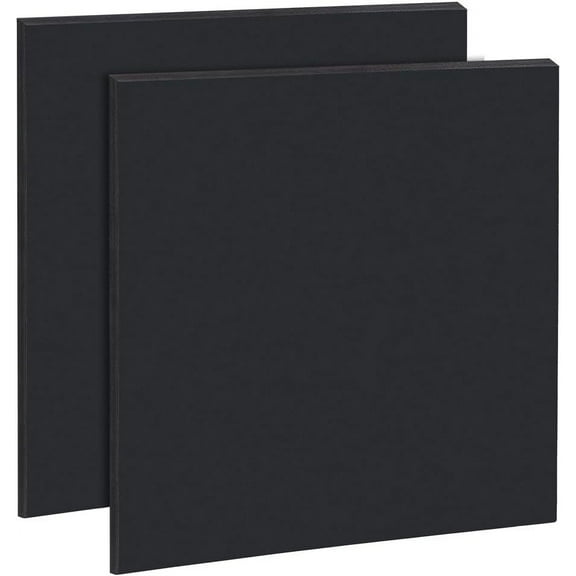 2pcs PVC Foam Board Sheet 12x12inch Square Black Foam PVC Plates Plastic Sheets for Crafts Modelling Art Display School Projects 5mm Thick Black