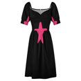 thumbnail image 4 of Via Star Vestido de manga corta Ropa de verano para mujer Vestido de lujo Vestidos de verano Vestido largo para mujer, 4 of 6