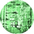 thumbnail image 1 of Ahgly Company Indoor Round Oriental Emerald Green Industrial Area Rugs, 4' Round, 1 of 4