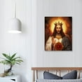 thumbnail image 3 of ONETECH Jesus Portrait Wall Art Framed, Christ Canvas Poster for Living Room, Picture Christian Faith Prints Wall Decor Kitchen Living Room Home Decoration 16x20inch, 3 of 4