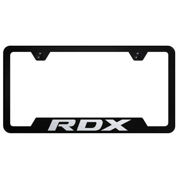 Acura RDX Laser Etched Logo Cut-Out License Plate Frame (Black)