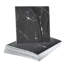 Uxcell 20pcs Peel and Stick Marble Tiles, Waterproof Wall Panel Backsplash, 12"x12" PVC Peel and Stick Shower Tiles for Bathroom, Black and White Root Design