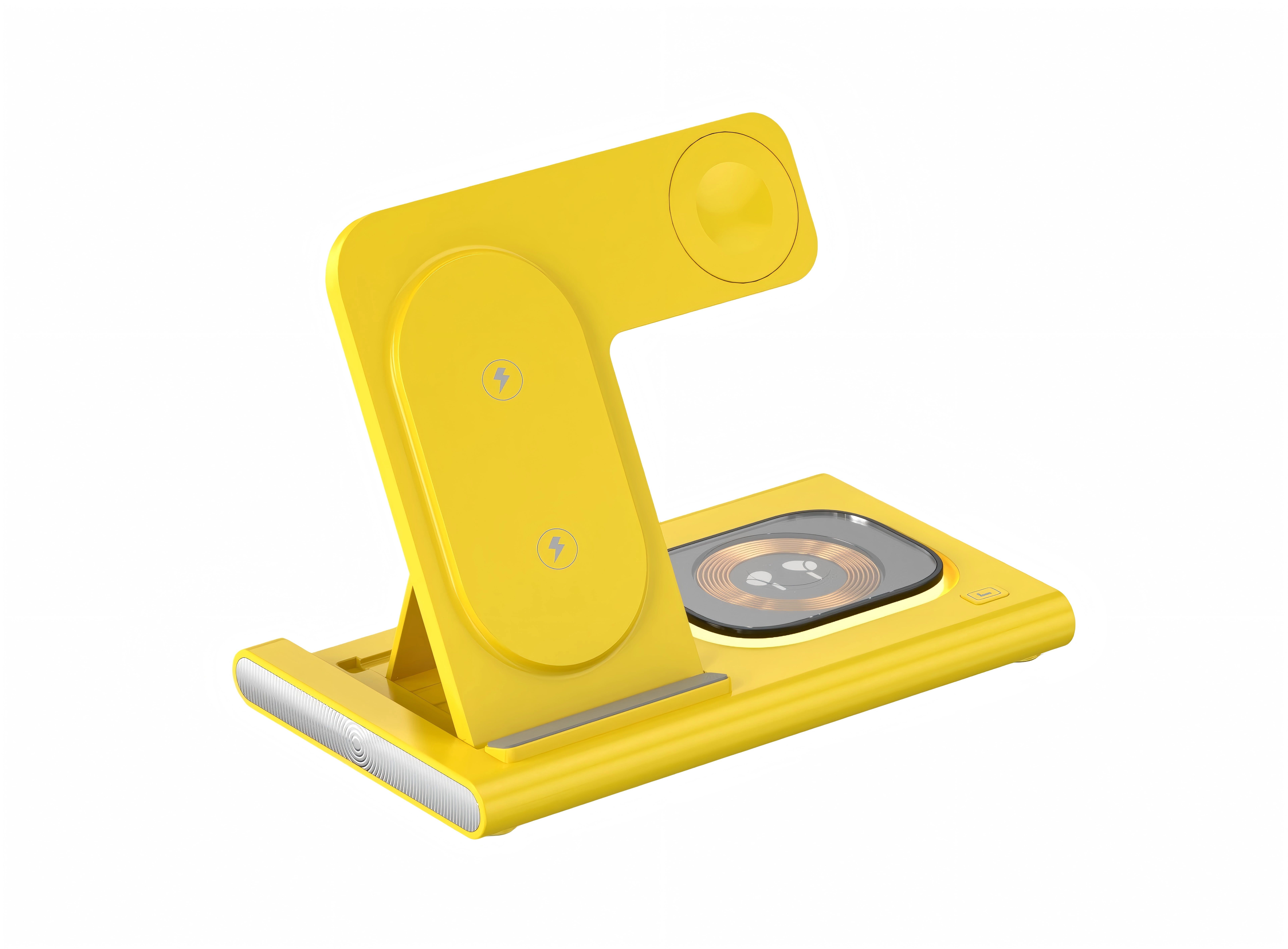 Wireless Charger iPhone Charging Station: 3 in 1 Charger Stand Multiple Devices for Apple with Ambient light