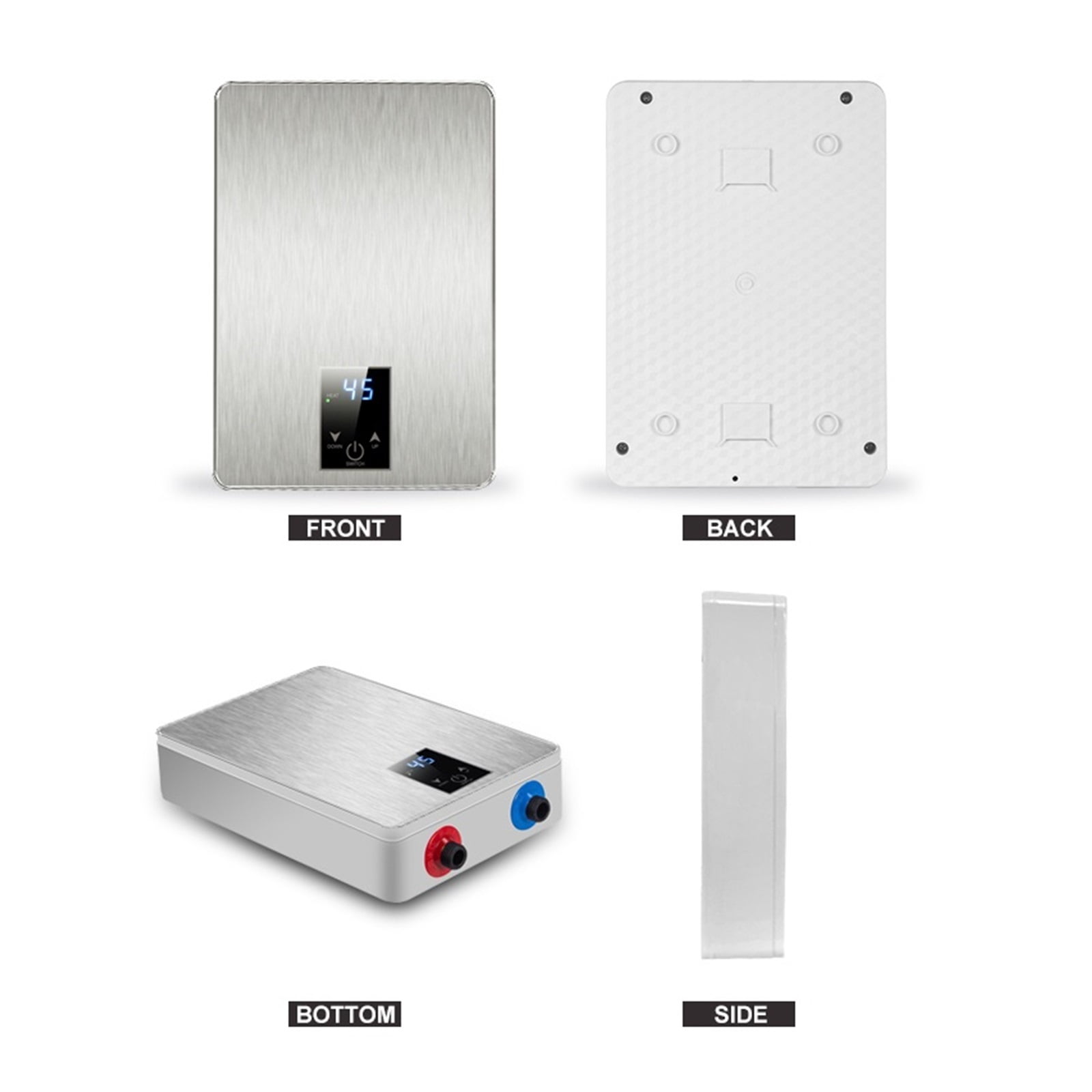 Instant Water Heater 6000W Electric Water Heaters Portable Electric Heaters For Bathroom Hot Water Shower Kitchen Heating ,Safety Protections