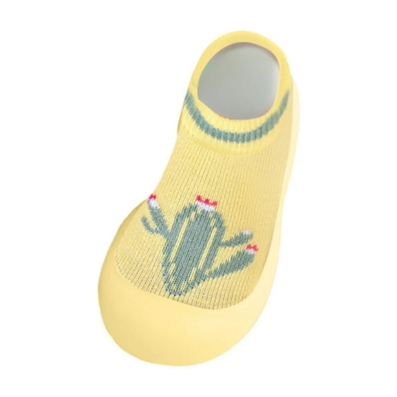 Baby Cute Cartoon Sock Shoes Toddler Kids Non Slip Walking Shoes Boys Girls Indoor House Slippers