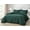 Emerald Green, variant on Chezmoi Collection Nora 3-Piece Emerald Green Ruffled Edge Trim Microfiber Comforter Set, Full Size