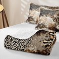 thumbnail image 4 of Homewish Brown Leopard Print Twin Quilt Set,Abstract Artwork Twin Coverlet Set,2-Piece, 4 of 7