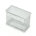thumbnail image 3 of Pro Space Magnetic Storage Basket Metal Mesh Office Supplies Holder, Silver, 3 of 5