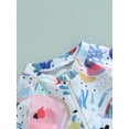 thumbnail image 6 of Infant Baby Girls Boys Rash Guard Swimsuit 6M 12M 18M 24M 3Y Playsuits Print Zipper Short Sleeve Sun Protection Bathing Suit, 6 of 10