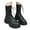 Black, variant on UngA Women's Combat Boots Lace-up Mid-calf Boots Military Winter Woman Boots White,Size 6.5