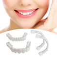 thumbnail image 2 of justharion Resin Teeth Dental Fake Teeth Smiling Veneers Upper Lower Teeth, 2 of 8