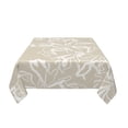 thumbnail image 3 of YFYANG Square Polyester Table Cloth, 60" x 60" Reusable Table Cover Kitchen Dining Room Khaki Floral Pattern Decorative Tablecloths for Tables of 2-4 People, 3 of 8