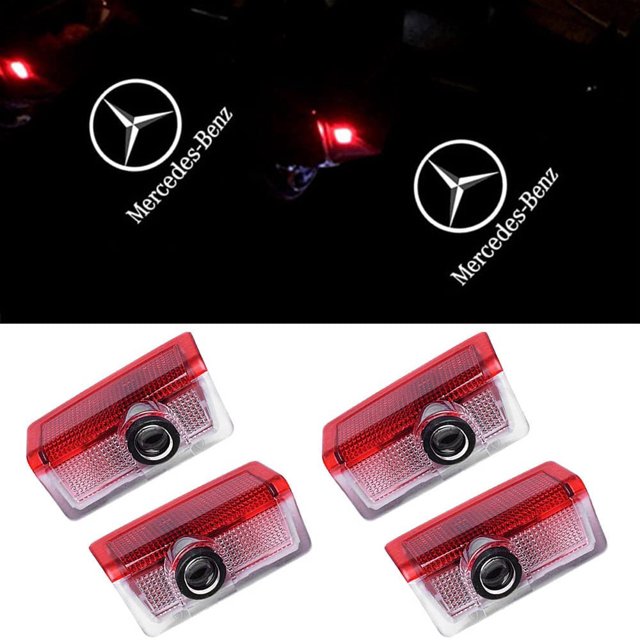 luces de cortesía para puerta de coche, luz LED de bienvenida para puerta de coche, proyector de logotipo, luces de sombra fantasma compatibles con ABCEM GL Class W176 W246 W205 W212 W213 W166 W164 X164 X166 W253 W156 W292 Kuyhfg Bienvenido a Kuyhfg
