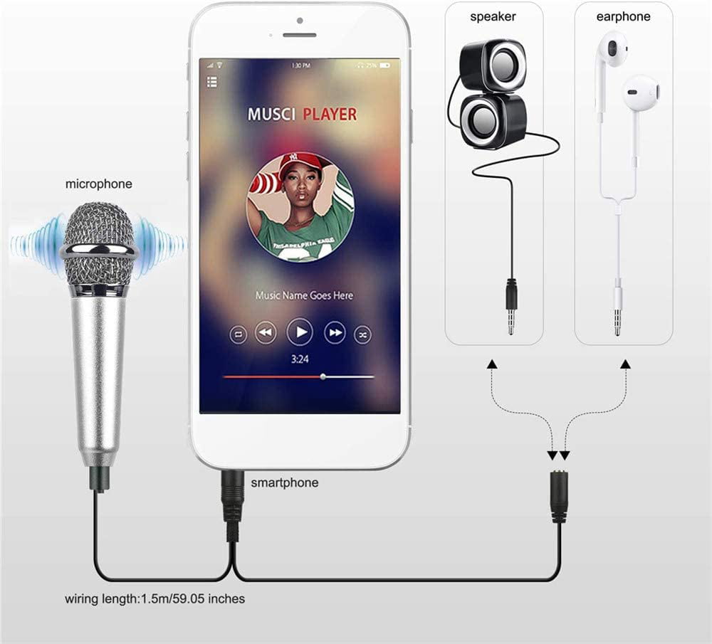 can Record Android Pink Chat and Sing on Apple Phone Mini Microphone with Omnidirectional Stereo Microphone 