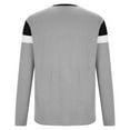 thumbnail image 5 of USNSM Men's T-Shirt Casual Workout Color Block Slim Fit Shirt Round Neck Long Sleeve Pullover Tops Gray L, 5 of 6