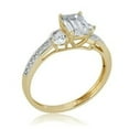 thumbnail image 6 of AVORA 10K Yellow Gold 1 Carat Emerald-cut Simulated Diamond CZ Engagement Wedding Anniversary Ring  - Size 8, 6 of 6