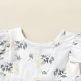 thumbnail image 4 of Happy Town Toddler Baby Girl Boho Dress Linen Ruffle Sleeveless Casual Dress, 4 of 7