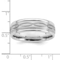 thumbnail image 4 of Solid 925 Sterling Silver 7mm Matte Brushed Finish Unique Wedding Band Ring Size 9.5, 4 of 5