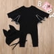 thumbnail image 5 of Conjunto de disfraz de Halloween para niños y niñas recién nacidos, mameluco y sombrero, 5 of 9
